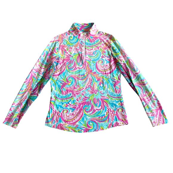 IBKUL Women's Small Long Sleeve Multicolor Polo Shirt - Picture 1 of 9
